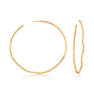 Pre-owned Ippolita C. 2000 Vintage  18kt Yellow Gold Wavy Hoop Earrings