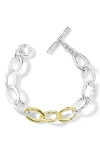 Ippolita Silver And Gold Chimera Classico Sculptured Bracelet In Yellow Gold/silver