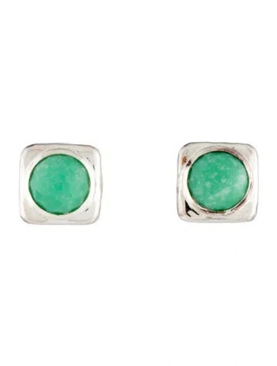 Pre-owned Ippolita Chrysoprase Stud Earrings In Multi