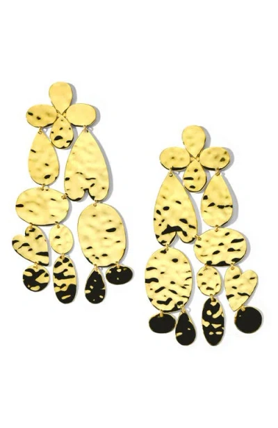 Ippolita Classico Crinkle Chandelier Drop Earrings In Gold