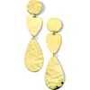 Ippolita Classico Crinkle Linear Drop Earrings In Gold