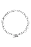 Ippolita Classico Faceted Oval Link Necklace In Silver