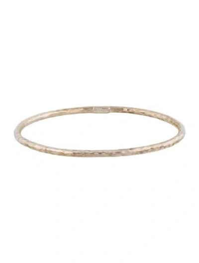 Pre-owned Ippolita Classico Hammered Bangle Bracelet, 8" In Multi