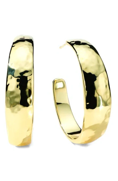 IPPOLITA IPPOLITA CLASSICO HAMMERED HOOP EARRINGS