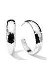 Ippolita Classico Hammered Hoop Earrings In Silver