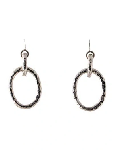 Pre-owned Ippolita Classico Hammered Oval Drop Earrings In Multi