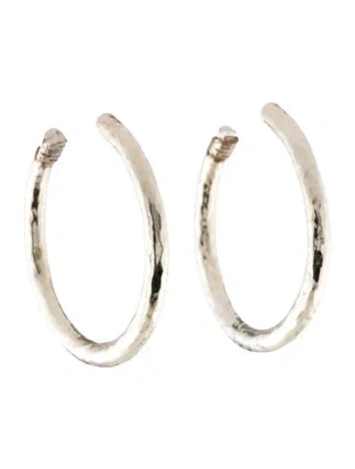 Pre-owned Ippolita Classico Medium Hammered Hoop Earrings In Multi