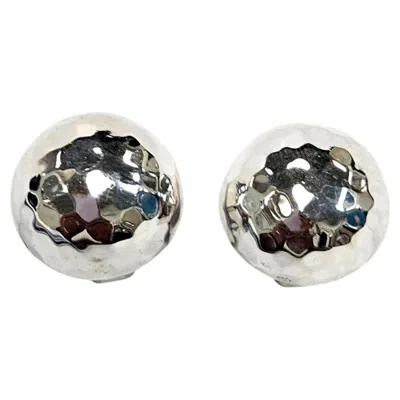 Pre-owned Ippolita Classico Pinball Stud Earrings In Sterling Silver Hammered Texture. In Multi