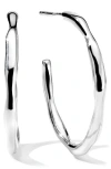 Ippolita Sterling Silver 925 Classico Thin Squiggle Small Hoop Earrings In Silver