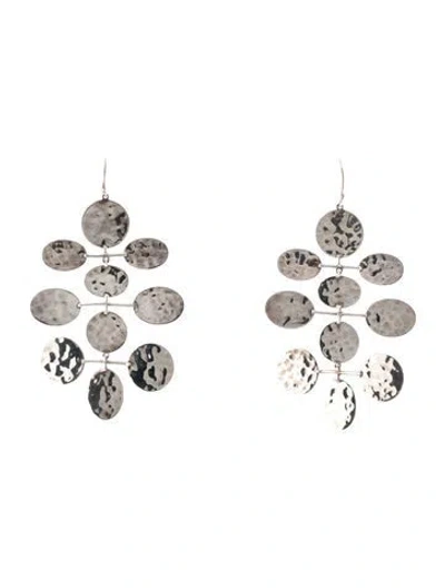 Pre-owned Ippolita Crinkle Hammered Mobile Drop Earrings In Multicolor
