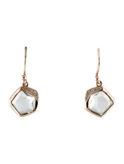 Pre-owned Ippolita Diamond & Quartz Drop Earrings In Multi