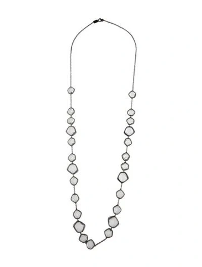 Pre-owned Ippolita Diamond & Quartz Wicked Station Necklace, 37" In Multicolor