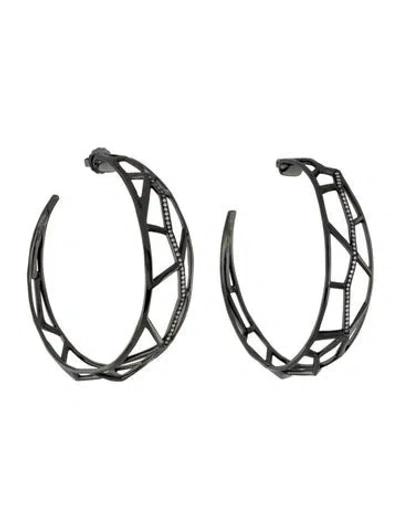 Pre-owned Ippolita Diamond Geometric Hoops In Multi