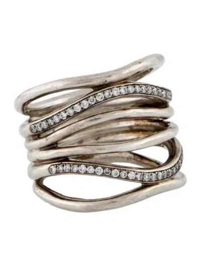 Pre-owned Ippolita Diamond Glamazon Multi-band Ring