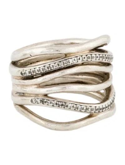 Pre-owned Ippolita Diamond Glamazon Multi-band Ring