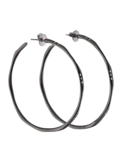 Pre-owned Ippolita Diamond Hoop Earrings In Multi