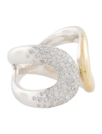 Pre-owned Ippolita Diamond Pave Chimera Cherish Cocktail Ring In Multi