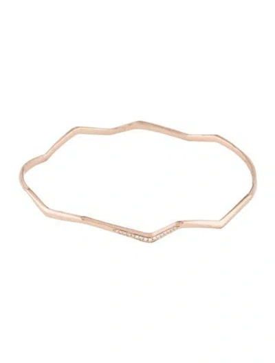 Pre-owned Ippolita Diamond Rosé Bangle, 8" In Multi