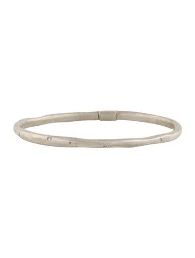 Pre-owned Ippolita Diamond Squiggle Bangle Bracelet, 7.75" In Multi