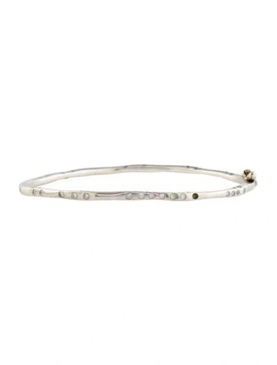 Pre-owned Ippolita Diamond Stardust Bangle Bracelet, 6.75" In Multi