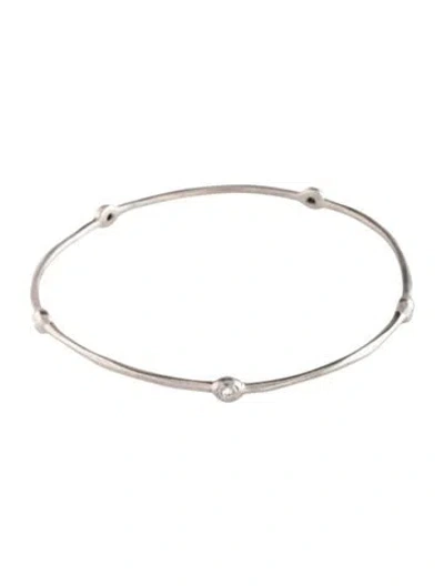 Pre-owned Ippolita Diamond Stella Five-stone Bangle Bracelet, 7.75" In Multi