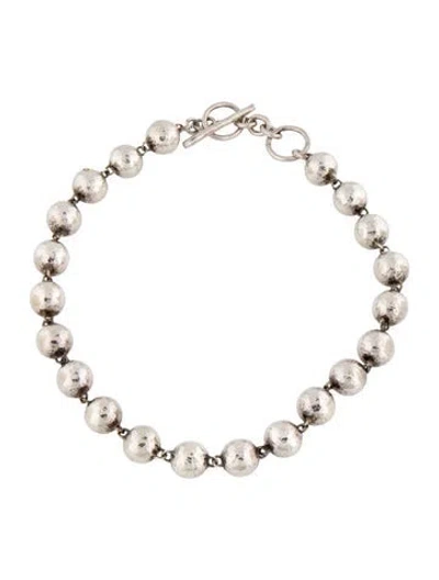 Pre-owned Ippolita Glamazon Hammered Ball Necklace, 18" In Multicolor
