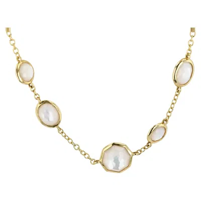Pre-owned Ippolita Gold And Mother-of-pearl Rock Candy Longchain Necklace In Multi