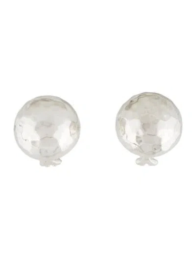Pre-owned Ippolita Half Ball Hammered Clip-on Earrings In Multi