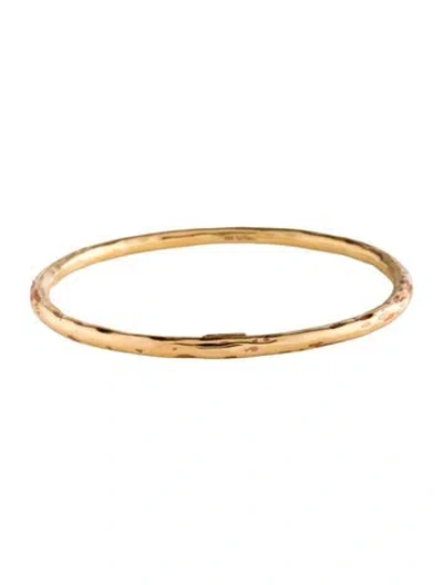 Pre-owned Ippolita Hammered Bangle Bracelet, 7" In Multi