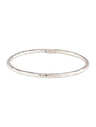 Pre-owned Ippolita Hammered Bangle Bracelet, 7.75" In Multi