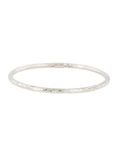 Pre-owned Ippolita Hammered Bangle Bracelet, 7.75" In Multi