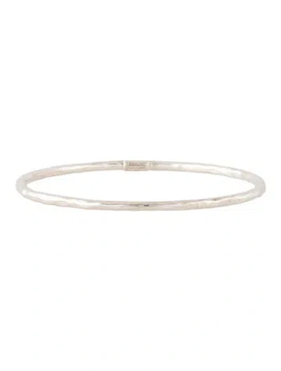 Pre-owned Ippolita Hammered Bangle Bracelet, 7.75" In Multicolor
