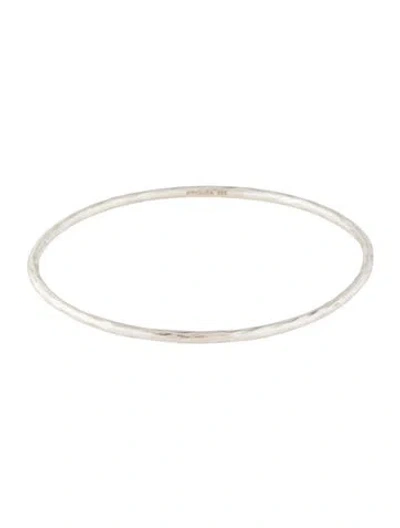 Pre-owned Ippolita Hammered Bangle Bracelet, 8" In Multi