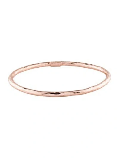 Pre-owned Ippolita Hammered Bangle Bracelet, 8" In Multi