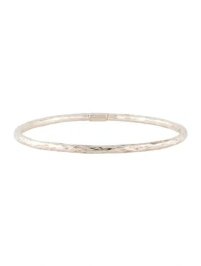 Pre-owned Ippolita Hammered Bangle Bracelet, 8" In Multicolor