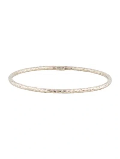 Pre-owned Ippolita Hammered Bangle Bracelet, 8.25" In Multi