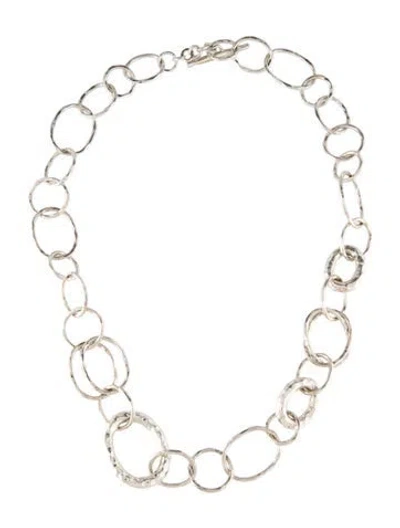 Pre-owned Ippolita Hammered Bastille Link Chain Necklace, 22.5" In Multi