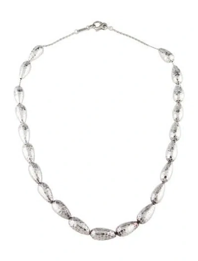 Pre-owned Ippolita Hammered Bead Necklace, 21" In Multicolor