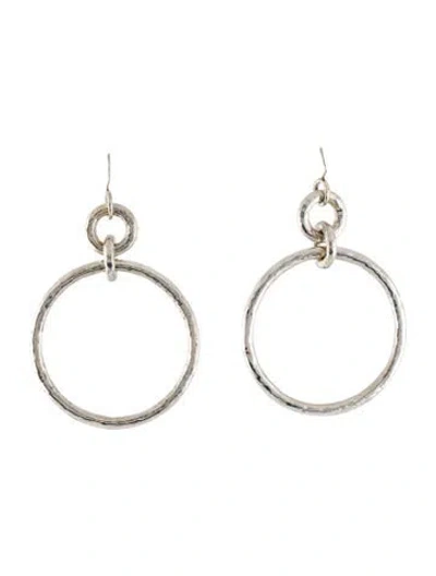 Pre-owned Ippolita Hammered Circle Drop Earrings In Multi