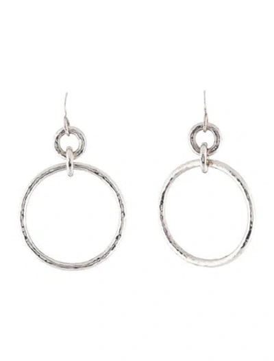 Pre-owned Ippolita Hammered Circle Drop Earrings In Multicolor