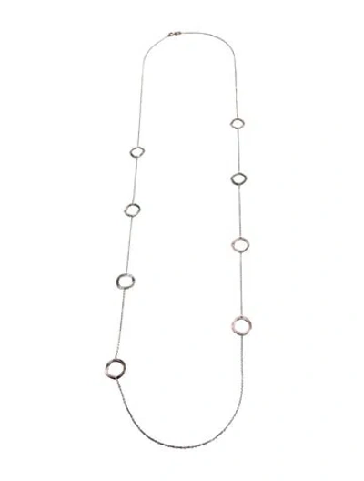 Pre-owned Ippolita Hammered Disc Station Necklace In Multicolor