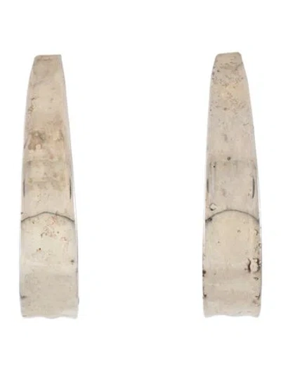 Pre-owned Ippolita Hammered Flat Hoop Earrings In Multi