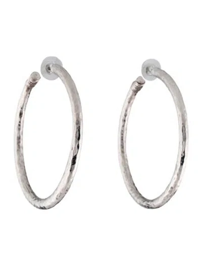 Pre-owned Ippolita Hammered Hoop Earrings In Multicolor