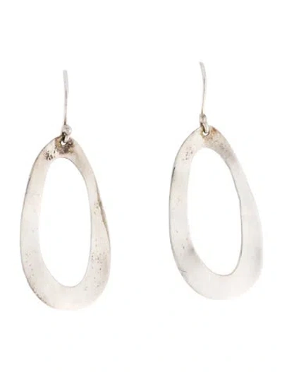 Pre-owned Ippolita Hammered Oval Drop Earrings In Multi