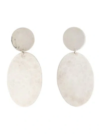 Pre-owned Ippolita Hammered Oval Snowman Earrings In Multi