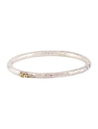 Pre-owned Ippolita Hammered Signature Bangle Bracelet, 8" In Multi
