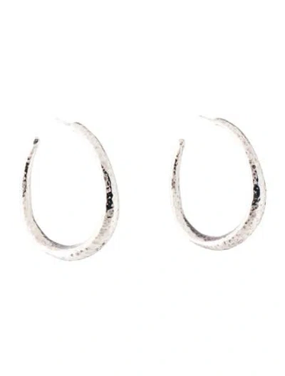 Pre-owned Ippolita Hammered Wavy Hoop Earrings In Multi