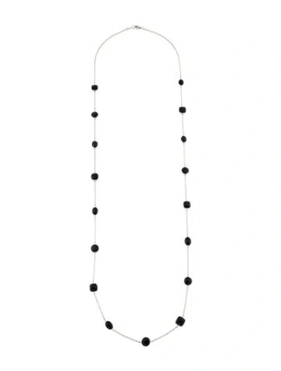 Pre-owned Ippolita Hawk's Eye Quartz Station Necklace, 42" In Multi