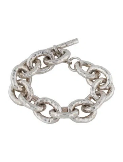 Pre-owned Ippolita Jumbo Hammered Bastille Link Bracelet, 6" In Multi