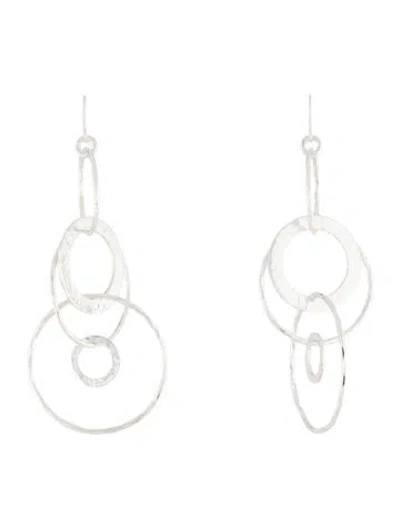 Pre-owned Ippolita Jumbo Hammered Jet Set Earrings In Multi